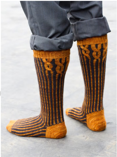 Twelfth Night Yellow Gartered Dude Socks